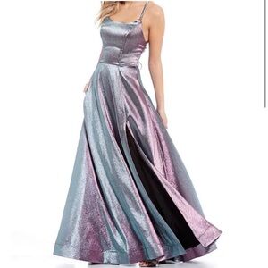 Multi color chrome dress